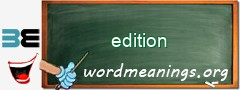 WordMeaning blackboard for edition